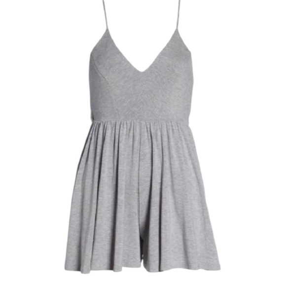 NWT Sam Edelman Gray Keyhole-Back Romper – Size Medium - Picture 6 of 9